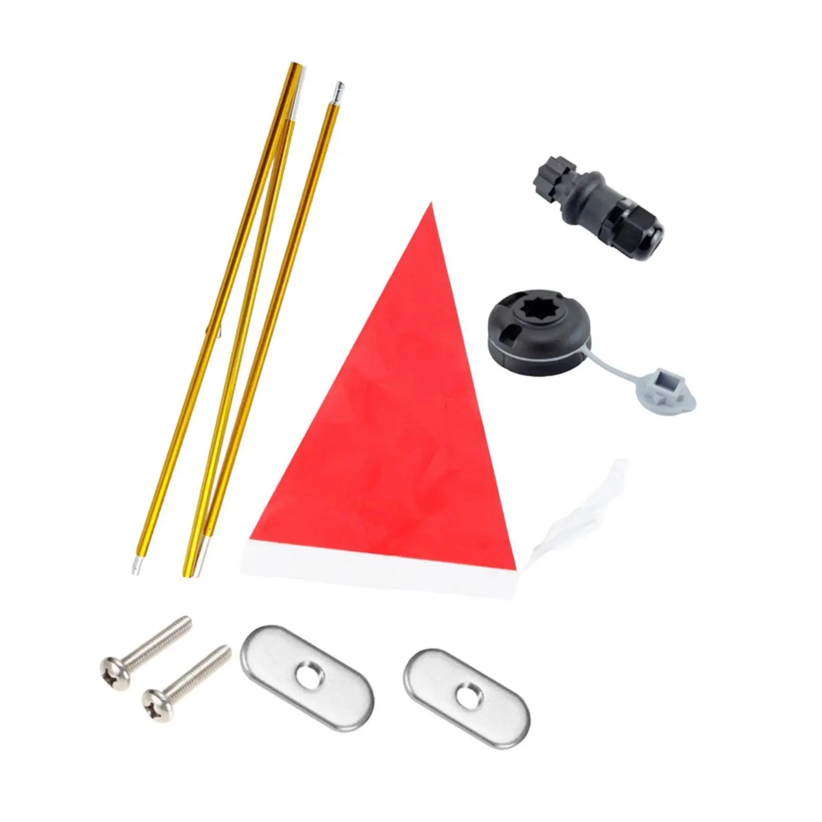 

Kayak Flag,Easy Installation Hardware Aluminum Alloy Accessories Yacht Dinghy Boat Kayak Universal Accessory High Visibility