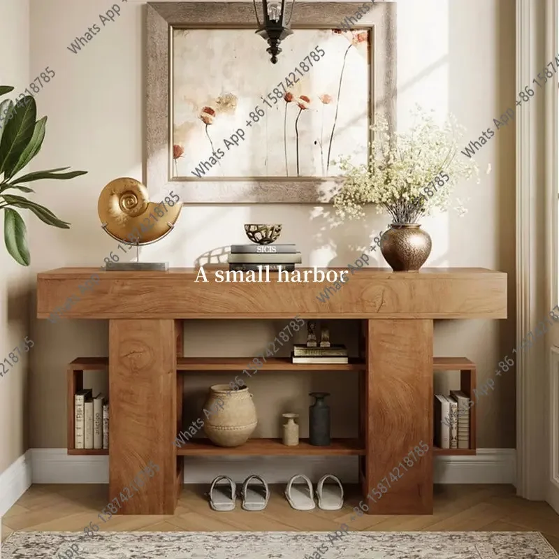 

Premium Entrance Table Medieval Wabi Sabi Wind Case Retro Case Table End View Light Luxury American Entrance Table X