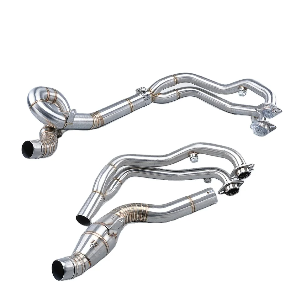 STLF New Leoncino 500 Exhaust for Benelli Motorcycle BJ500 Carbon Escape Muffler with DB Killer Leoncino Moto Exhaust Pipe