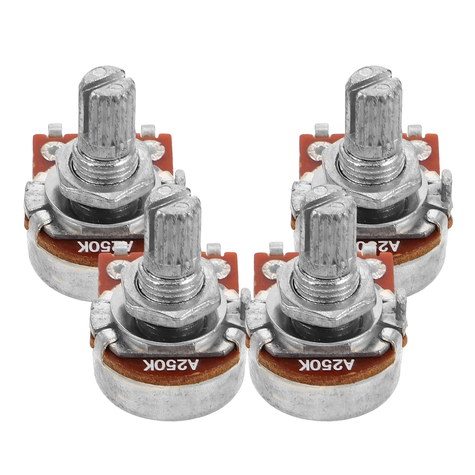 

4 Pcs Guitar Potentiometer Electric and Bass Potentiometers Musical Instrument Part Metal Audio Taper