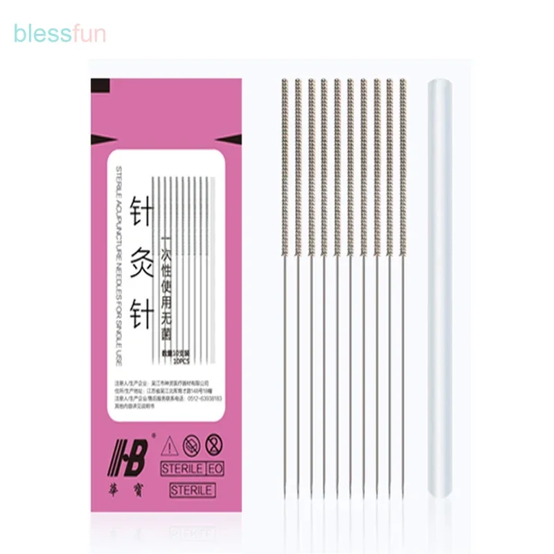 500Pcs 0.16/18/20/25/30mm Disposable Acupuncture Needle for Single Use with Tube Blessfun Acupuncturist Beauty Massage Needle