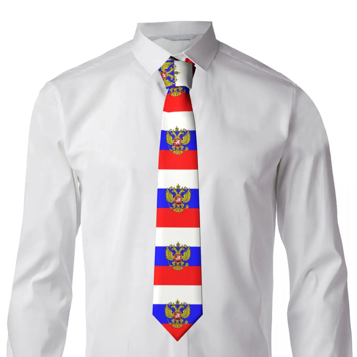 Formal Russian Flag Neckties Men Custom Silk Office Neck Ties