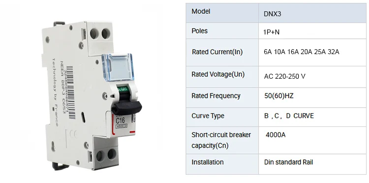 Hot Sales Mini Circuit Breaker MCB Breaker 6 10 16 20 25 32 Amp 230 V AC Miniature Circuit Breaker MCB