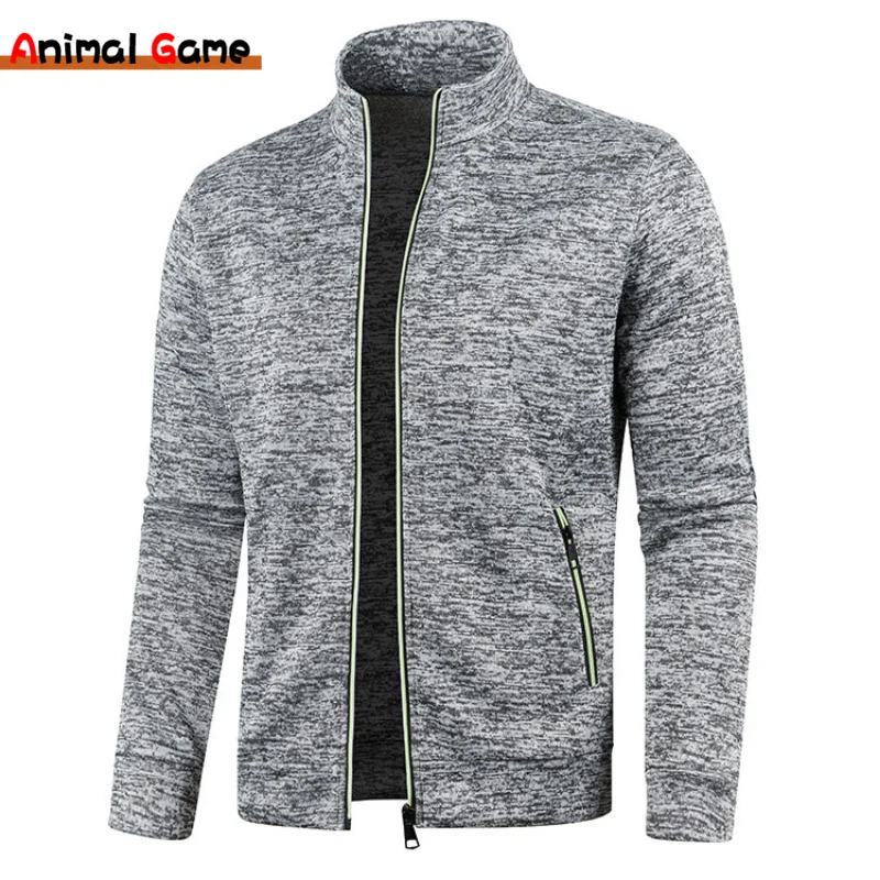 New Men\'s Collar Hoodies Sweatshirt Zipper Stand Collar Pullover Men Sweatshirts Man Zipper Sweater Clothing 4XL