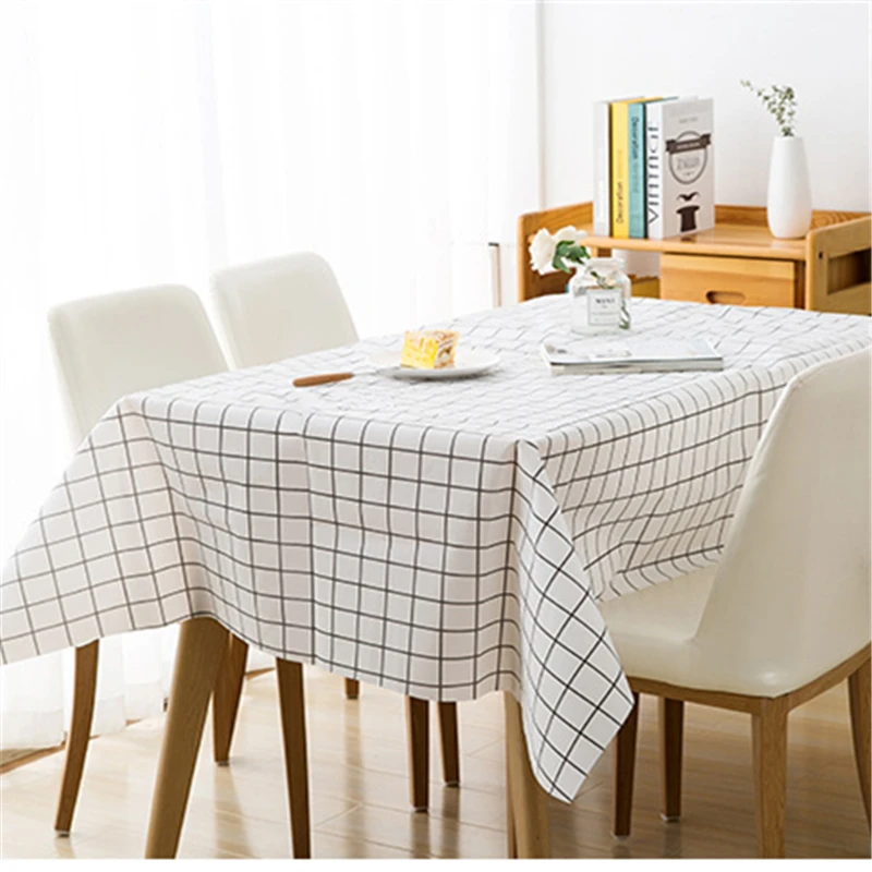 Ins Style Oil Resistant and Wash Free Tablecloth Home Rectangular Dining Table Cloth Simple Living Room Decoration Tablecloth