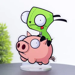 10CM Invader Zim Arcylic Stand Cartoon Figures Keyrings Cartoon Accessories