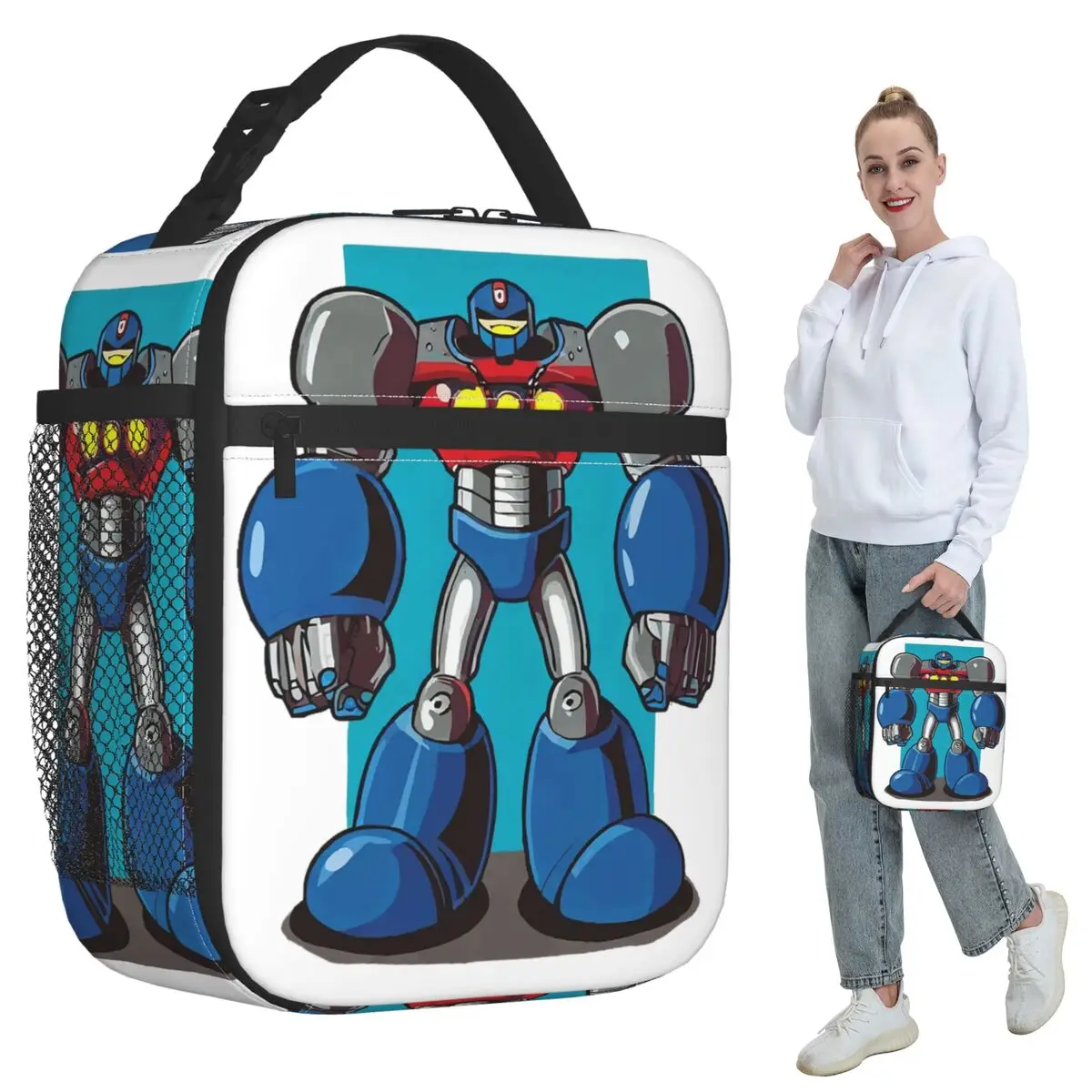 

Повседневная изолированная сумка для обеда Tetsujin 28, для женщин, офисный холодильник, термосумка для еды, портативные коробки для завтрака, контейнер