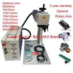 30W Raycus Fiber Laser Marking Machine 50W MAX Metal Engraving Machine for PVC Plastic Stainless Steel Gold Aluminum