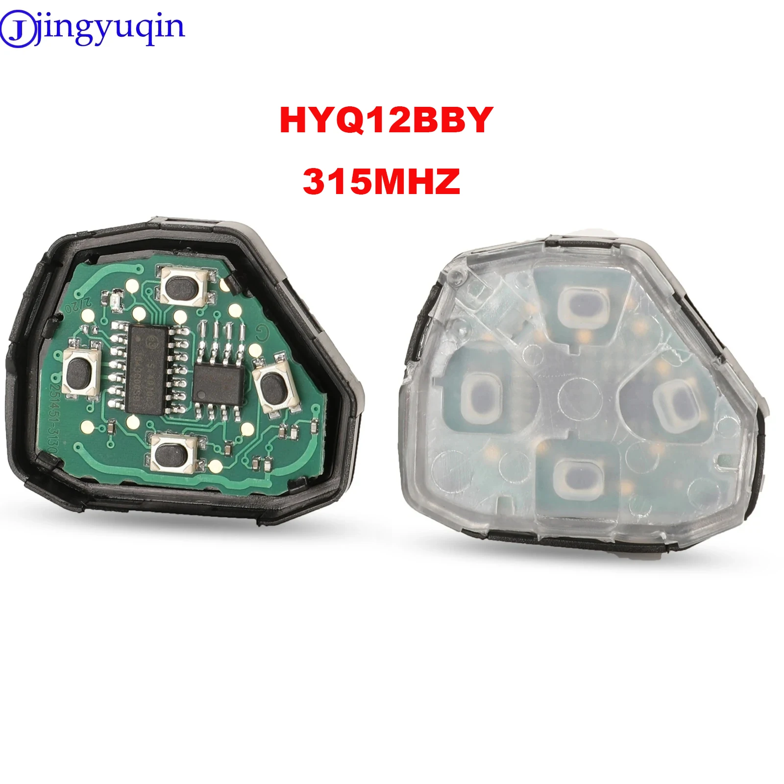 

jingyuqin Inner Internal Core Assembly of Remote Key for Toyota Camry Corolla Prado RAV4 Vios Hilux Yaris 315MHz or 433MHz