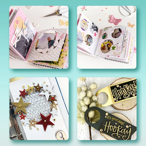 Imagen 2 del producto Cortador de papel circular de plástico de 2-20cm, herramientas de corte artesanales multifuncionales, cortadores de tarjetas de álbum de recortes de papel para oficinas de estudio en casa