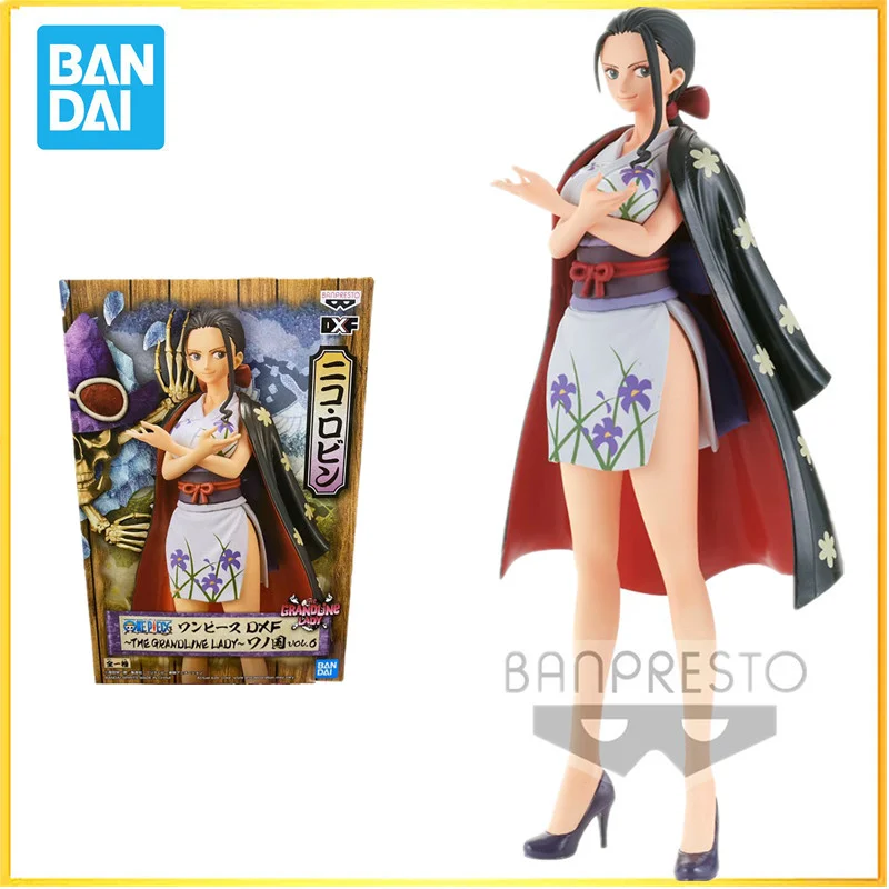 

In stock Bandai Original Genuine One Piece DXF Wanno Country 17cm Nico Robin PVC Action Figure Model Toy Gift