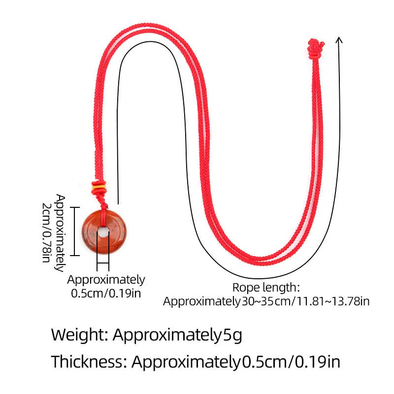 الأحجار الكريمة Pingan Dount قلادة قابل للتعديل حبل ملون 20 مللي متر/30 مللي متر شفاء كريستال محظوظ دائرة عملة قلادة مجوهرات النساء الرجال