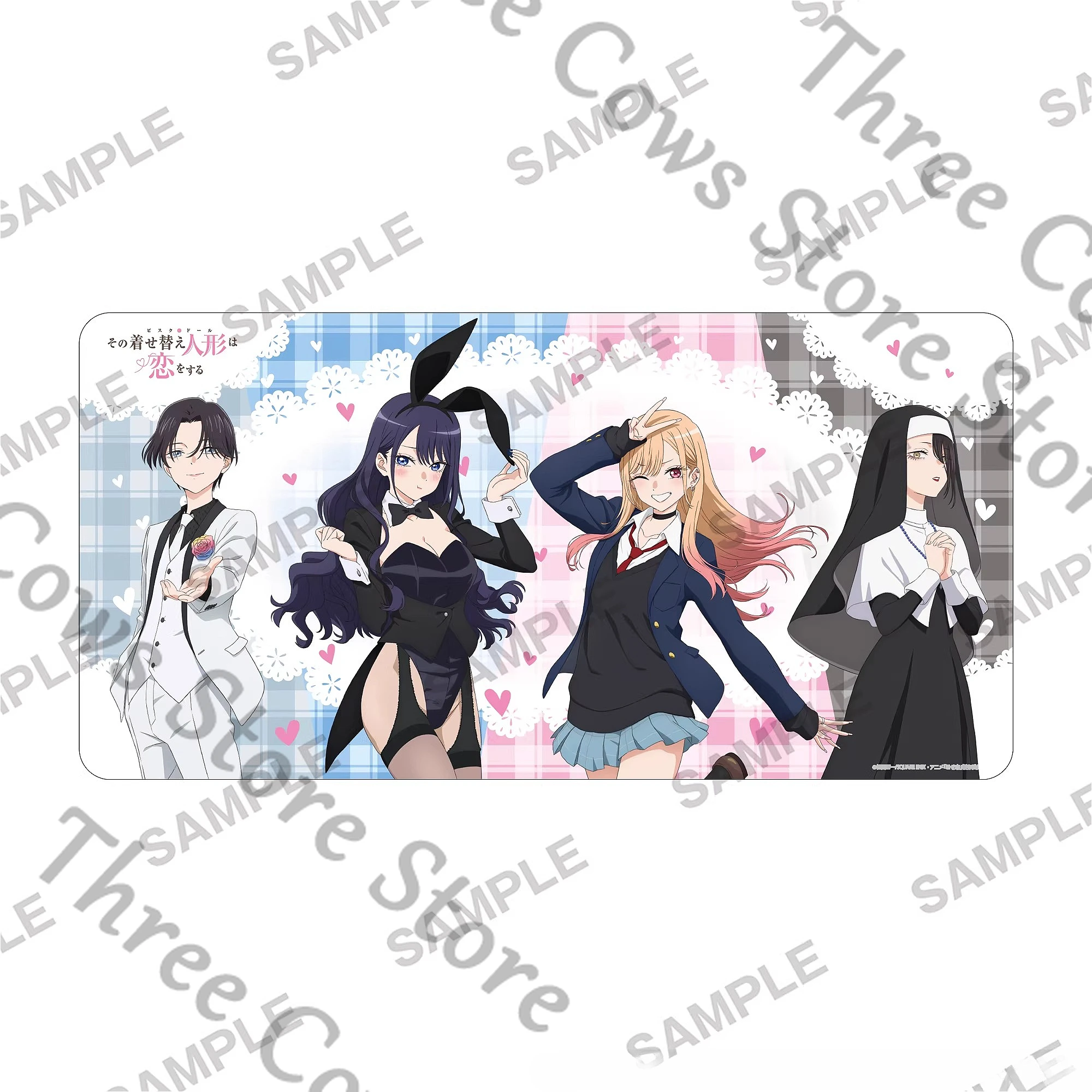 

Anime My Dress-Up Darling Kitagawa Marin Black Lobelia Liz Ver. Cosplay Cartoon Placemat Table Mat Accessories Mouse Pad Gift