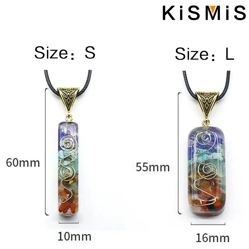 KISMIS 1PC Color Wheel Necklace Colored Gravel Crystal Drop Glue Drop Glue Crystal Pendant Necklace