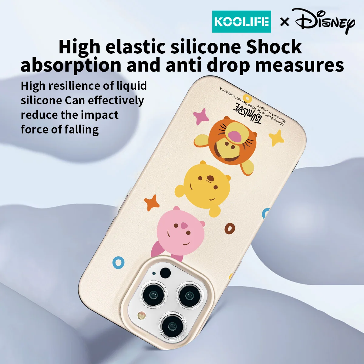 Koolife Winnie the Pooh Disney Genuine Authorized Mobile Phone Protective Case for iPhone 11 12 13 14 15 16 Pro Max