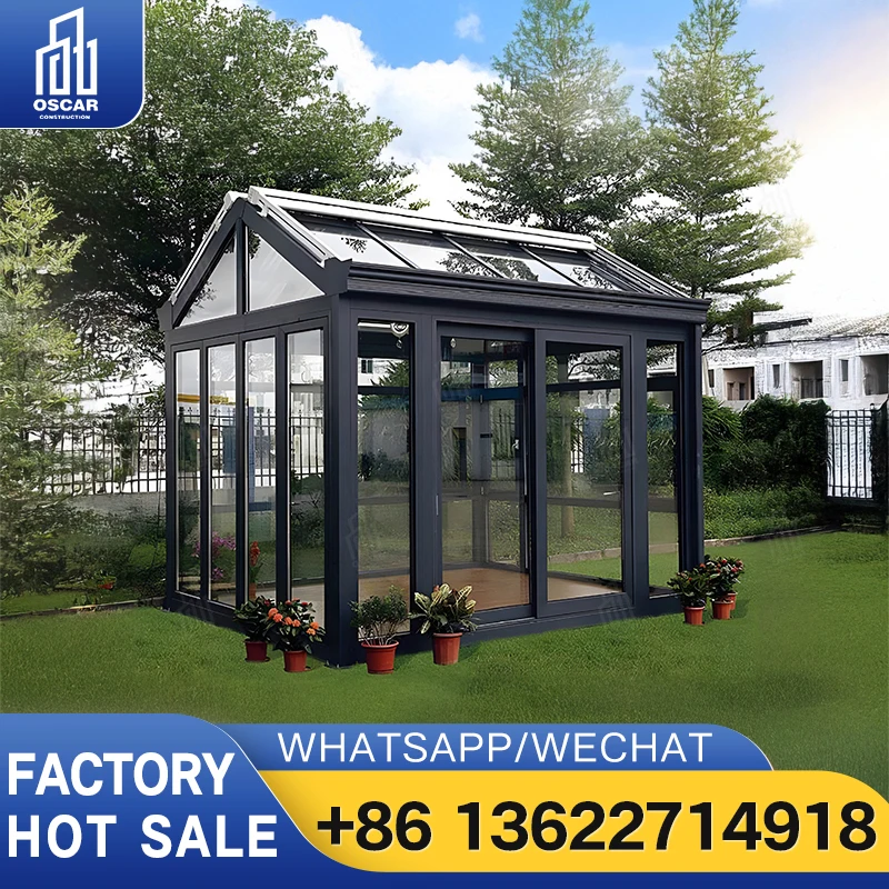 Customized Aluminum Sunroom Kits for Patio Deck Enclosure with Insulated Roof Panels and Double Glazed Windows for Outdoor Livin