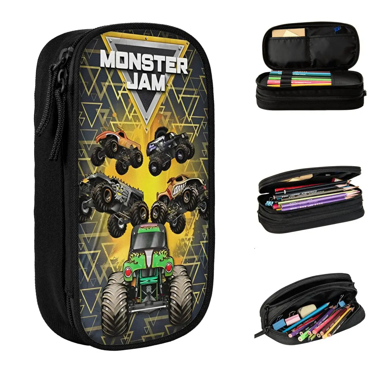 Monster Jam Grave Digger Accessories Pen Box Large-capacity Kids Pen Case Perfect Gifts