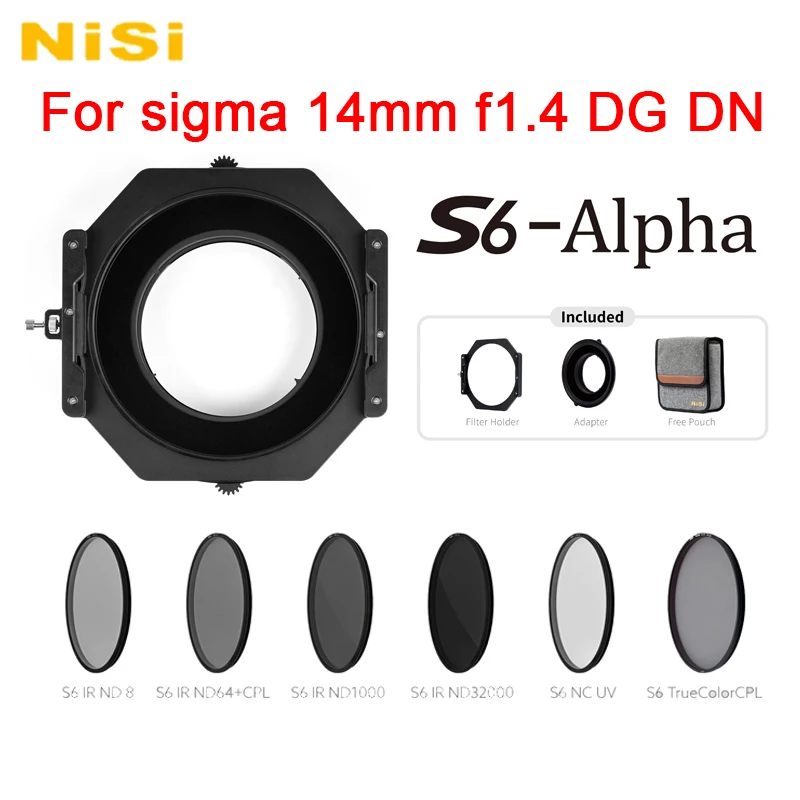 NiSi S6-alpha Filter Kit For Sigma 14mm f1.4 DG DN Sony 14mm F1.8 GM Nikon 14-24mm F2.8 Canon TS-E 17mm F4 105mm/95mm/82mm Lens