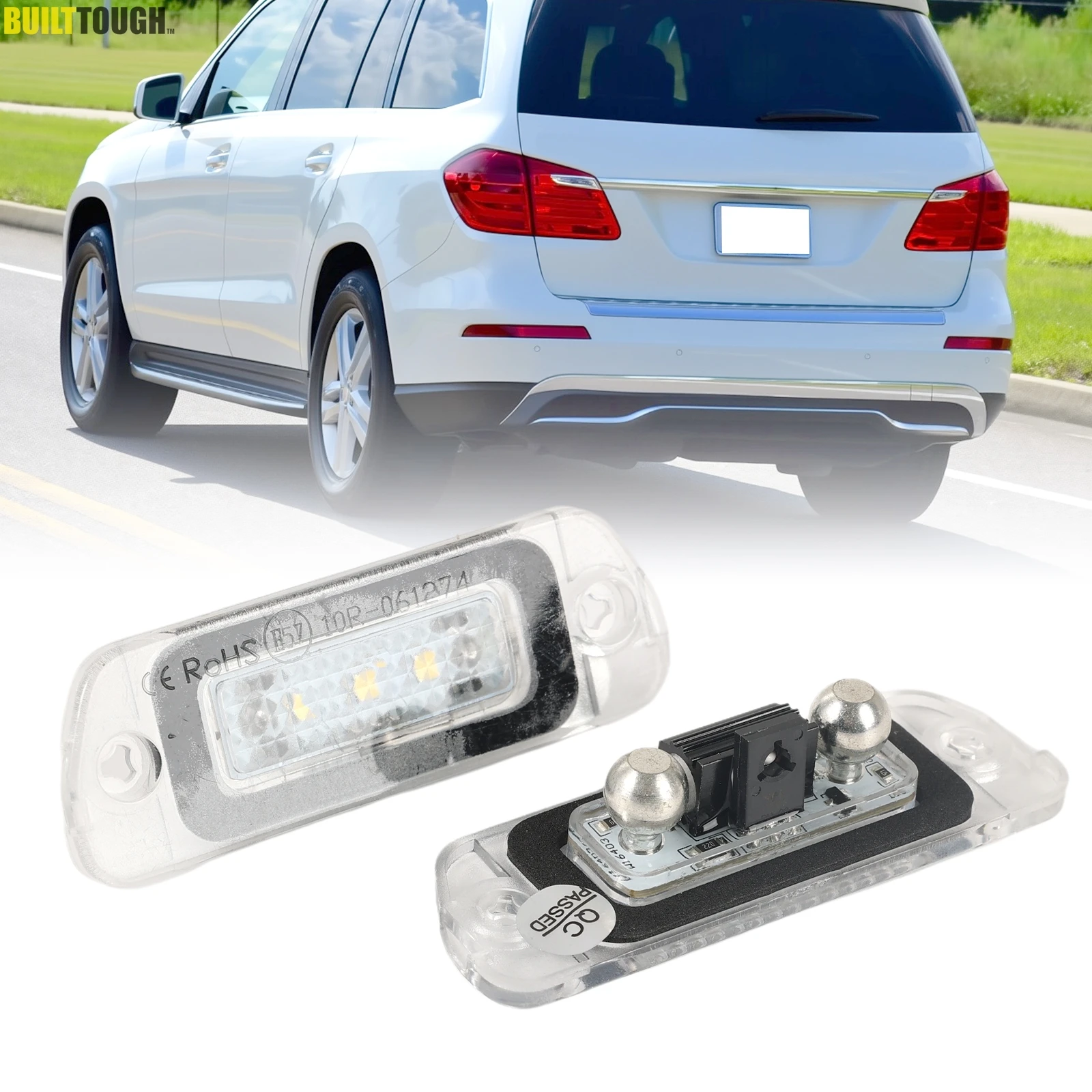 2X luz LED de matrícula de coche sin Error para Mercedes Benz W163 W164 X164 W251 V251 ML 280 320 420 GL 350 500 550 lámpara AMG