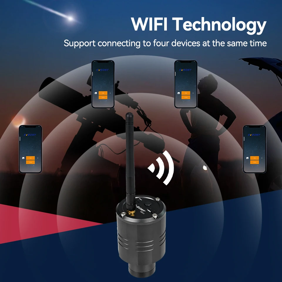Imagem -03 - Câmera Astronômica Svbony Sc311 Imx662 2.4g Wifi para Fotografia Planetária Astronômica e Fotografia Solar e Lunar Eaa