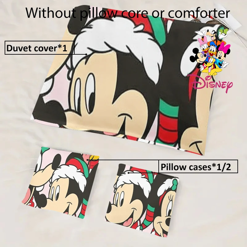 2/3 قطعة ديزني ميكي ميني غرزة حاف مجموعة غطاء بدون حشو الطباعة الرقمية آلة قابل للغسل الملك/الملكة حجم هدية عيد