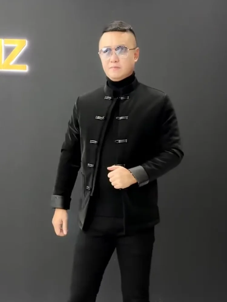 

Мужская модная пуховая куртка OK88 с пуговицами: тепло и стиль для осени и зимы. Новинка. Универсальная повседневная одежда.