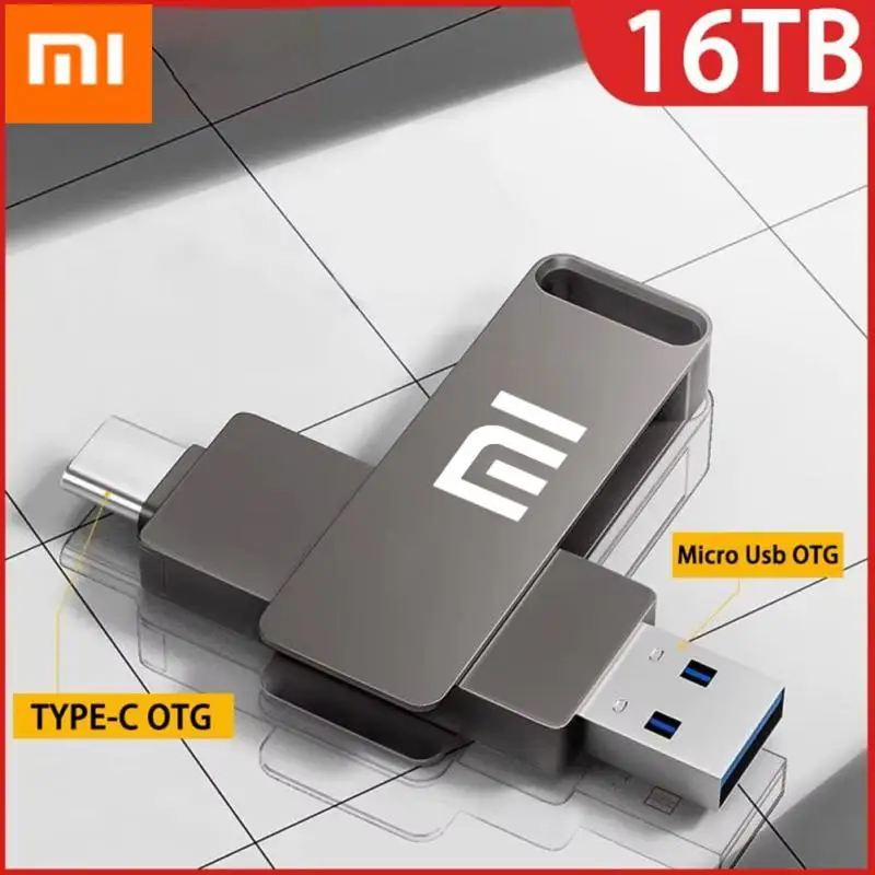 Xiaomi-Mini Pendrive USB 3,0 de alta velocidad, unidad Flash de 2TB, 1TB, 16TB, tipo C, resistente al agua, nuevo