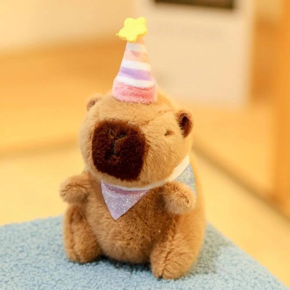 لعبة كابيبارا الناعمة مع أدوات حقيبة صغيرة الحجم قلادة لطيف الحيوانات موضوع الحفلة المفاتيح هدية للأطفال #5