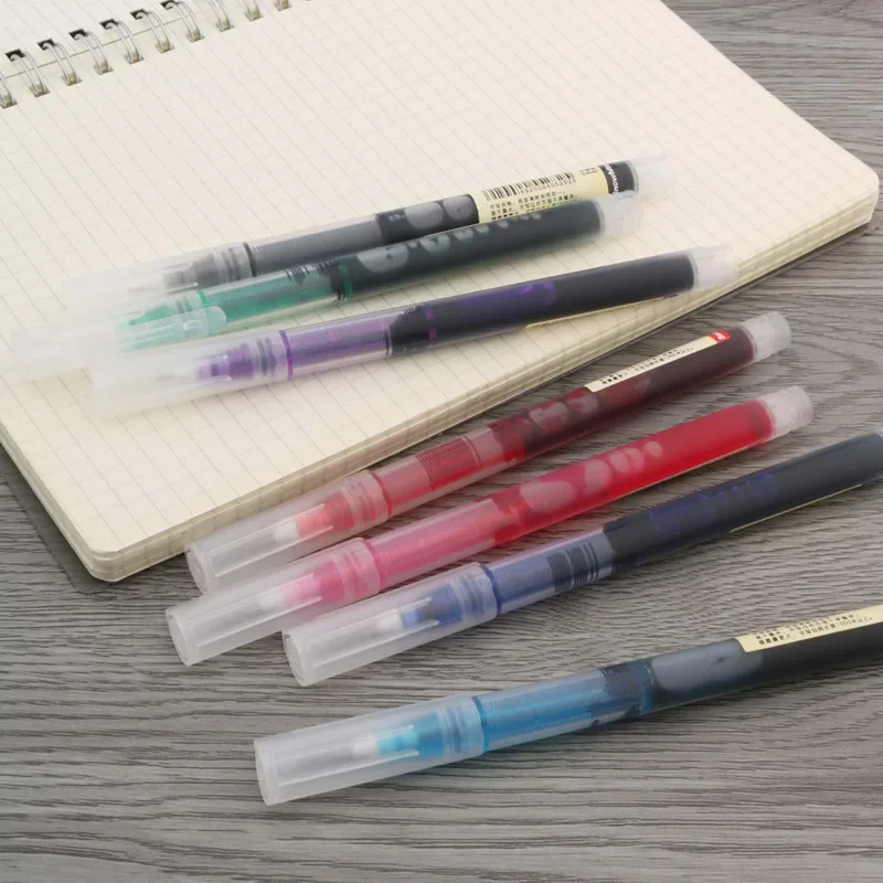 7PCS Colorful 0.5mm Gel Pens European Standard Needle Type Quick Dry Ink Pens School Office Stationery