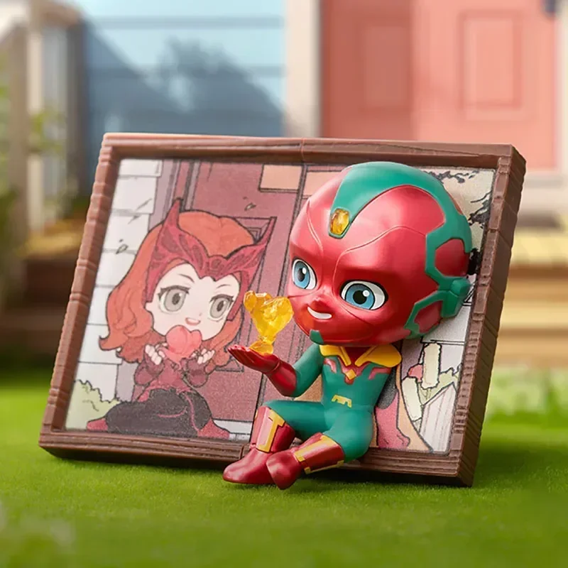 POP MART Marvel Bilderrahmen Serie Blind Box Erraten Tasche Desktop Dekoration Nette Modell Geschenk Mädchen Spielzeug Anime
