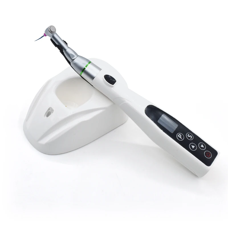 Wireless Endo Motor 16:1 Contra Angle Head with LED Light Rotary Instrument for Root Canal Endodontic Dental Treatment