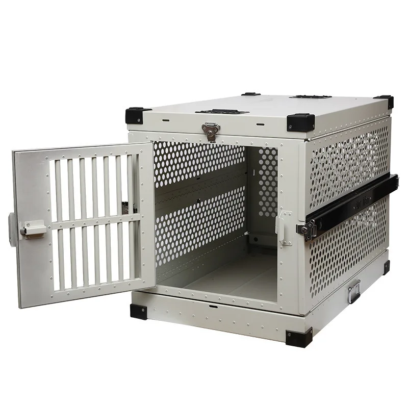 Foldable aviation thickened dog cage, firmly ventilated pet dog dog cat cage
