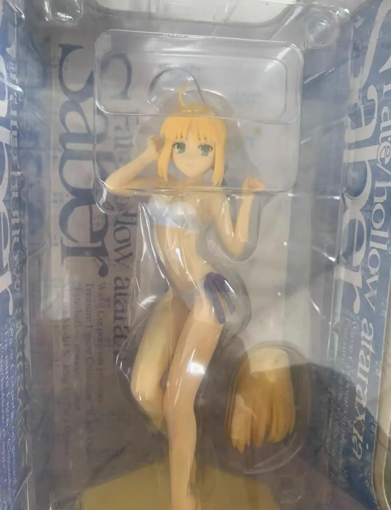 

In Stock Original WAVE FATE Saber White Genuine Action Anime Figure Model Toys Collection Doll Gift