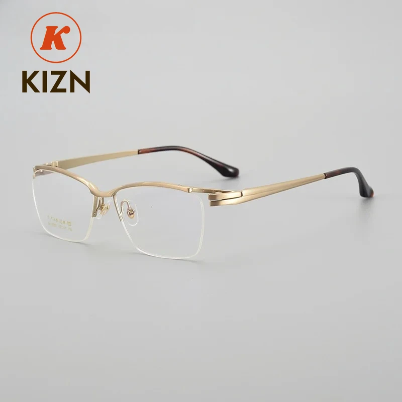 

KIZN Japan Design Eyewear Pure Titanium Top Quality Frame High End Gafas Gentlemen Light Weight Optical Glasses Frame Men