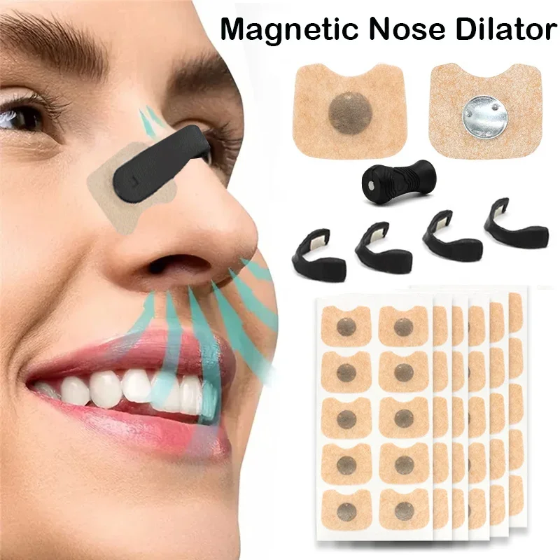 

30days Magnetic Nasal Dilator Starter Kits Increase Sports Air Intake Improve Sleeping Reduce Snoring Breathing Refill Nose Clip