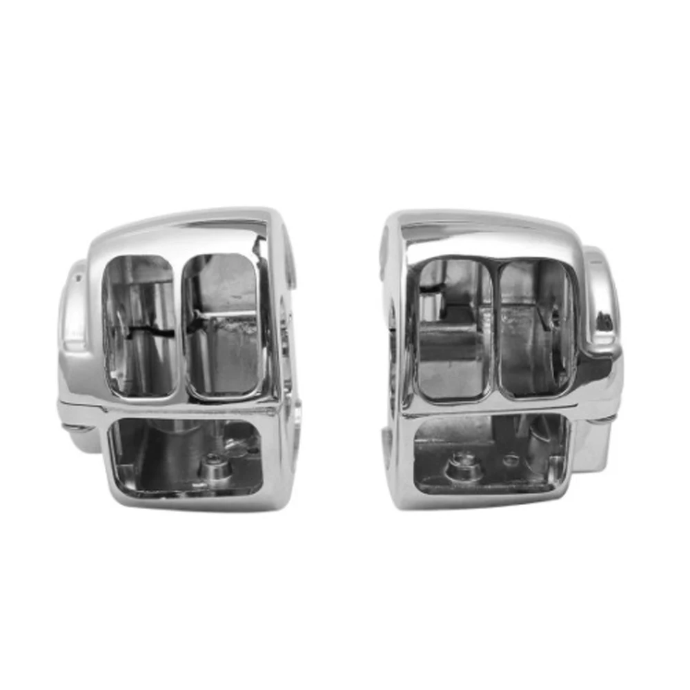 Motorcycle Chrome Aluminum Handlebar Switch Housing Cover For Harley Sportster Dyna Softail V-Rod 2002-2010