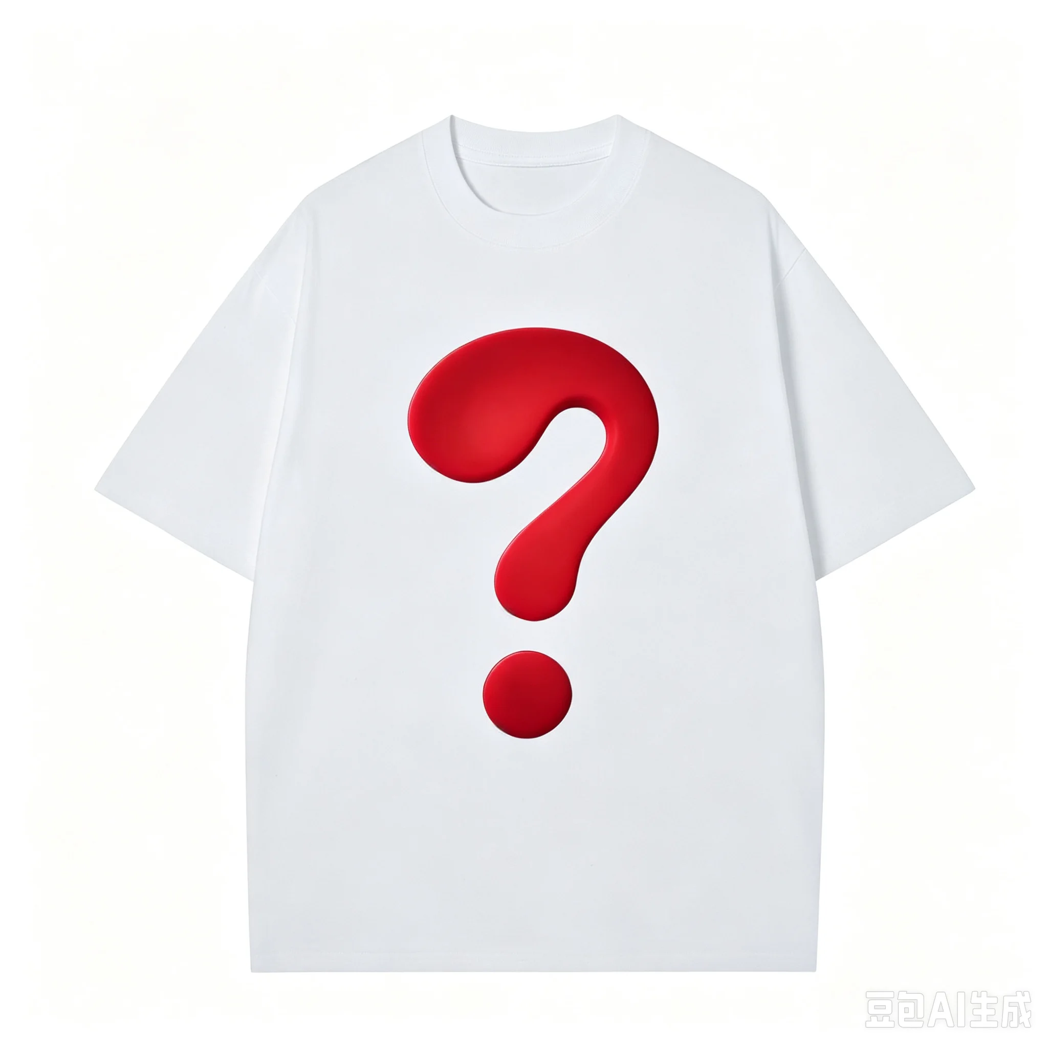 2026 New American-style Question Mark Printed Short-sleeved T-shirt with A Loose Round Neckline, Suitable for All Occasions