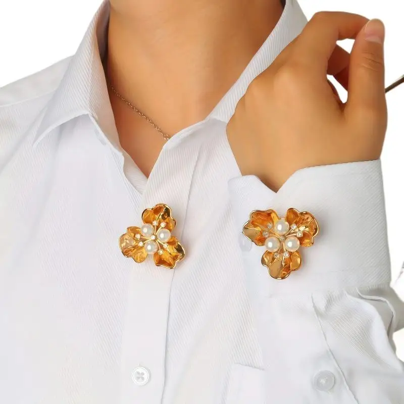 Premium Button Cover Set Rhinestone Embellished Clips | Shirt Dress Two-in-One | Seamless Installation | Christmas Gift Choice