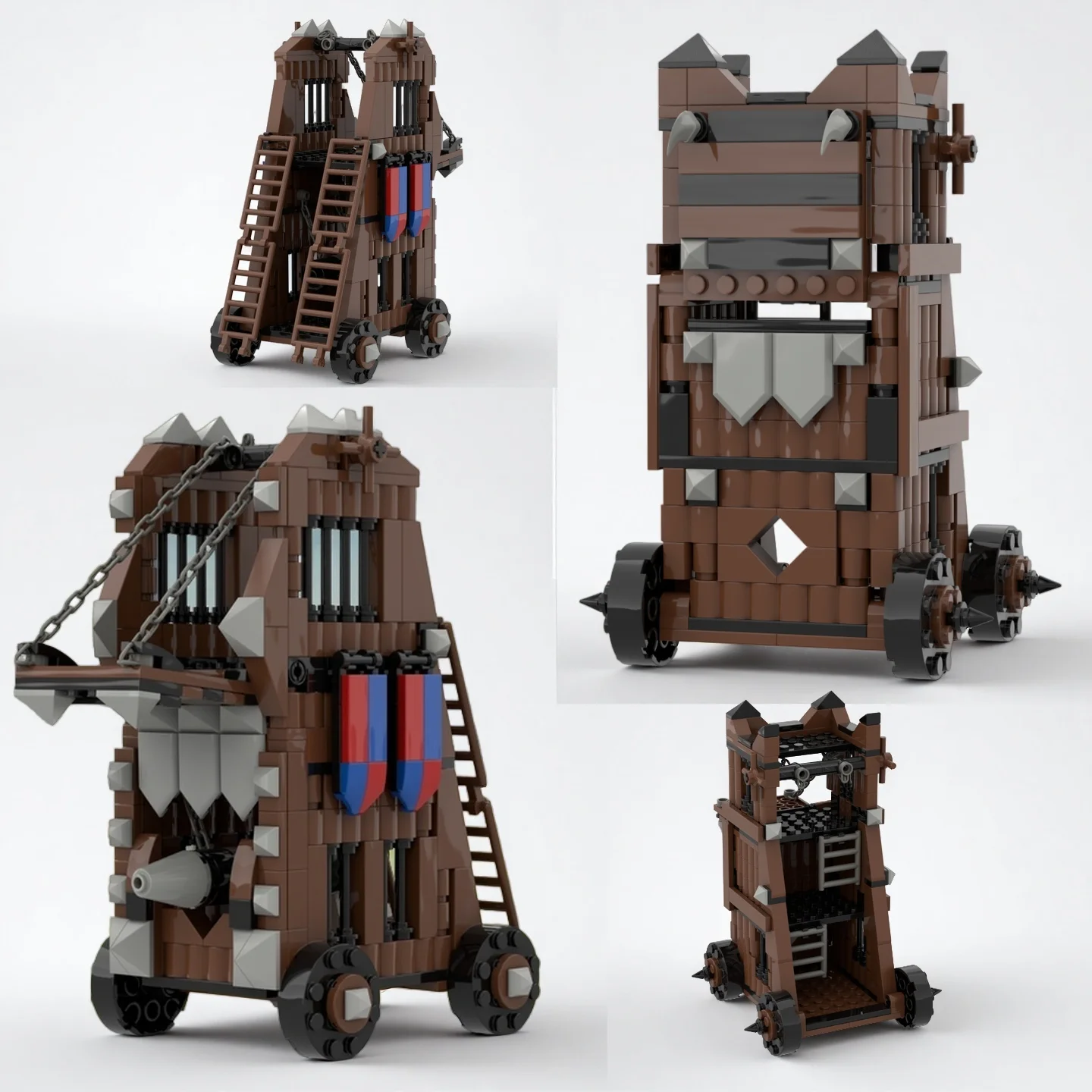Building Block Sets, Siege Tower and Watchtower Crash Building Block Models, Boy Building Block Toys, Holiday Gift Surprises