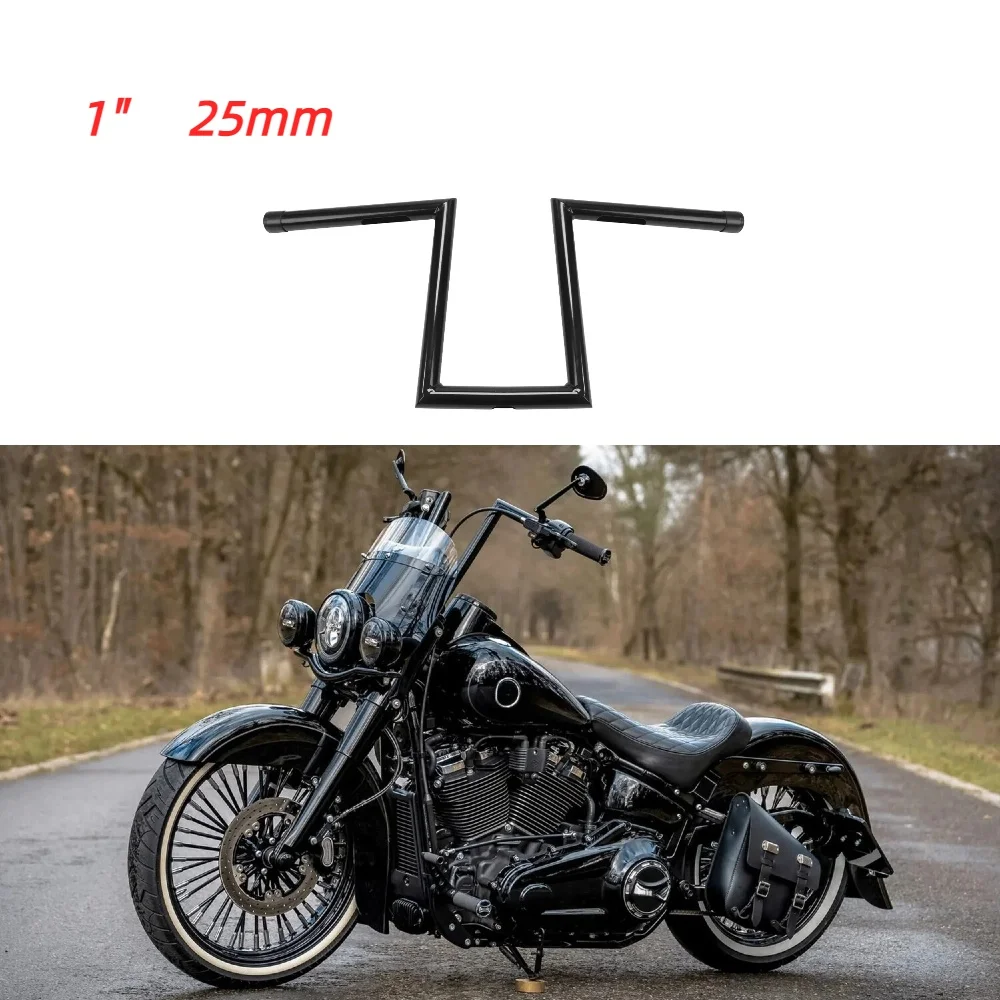 Drag 10-1/2" Rise 1" Ape Hanger Z-Bar Lenker für Harley Sportster XL Dyna