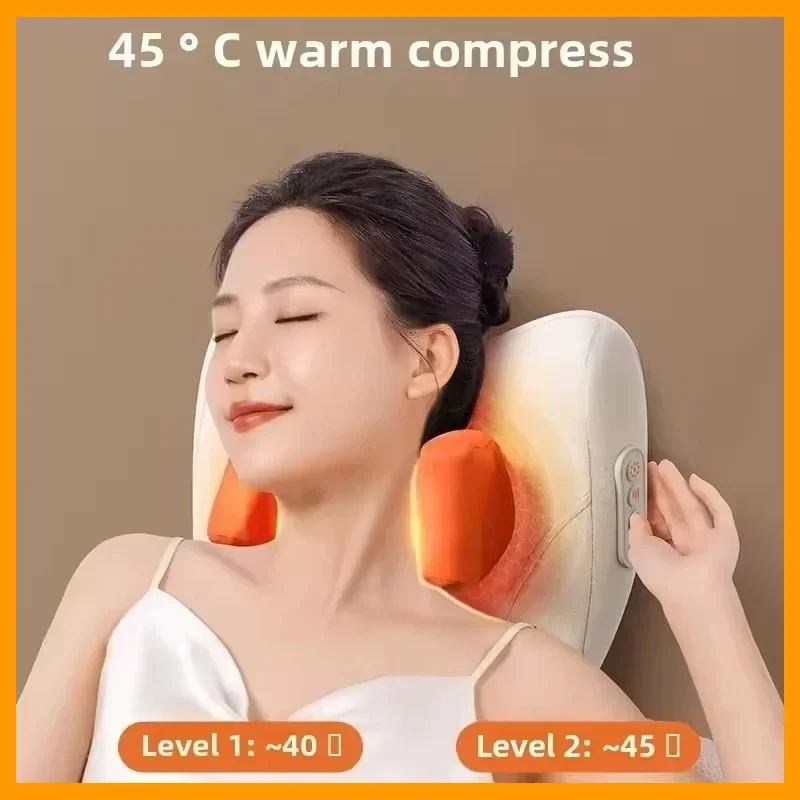 

Электрическая массажная подушка трапециевидной формы, беспроводной автомобильный и домашний массажер с подогревом талии, шеи, ног, шейного шиацу, разминание