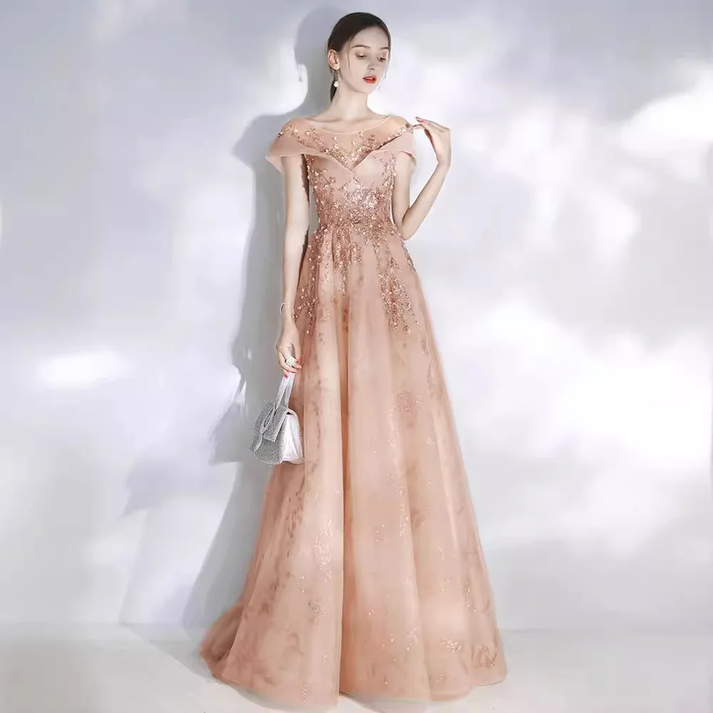 Annual Meeting Evening Dress 2024 Summer New Engagement Toast Host Bridesmaid Show Celebrity Dream Dress Dress Girl