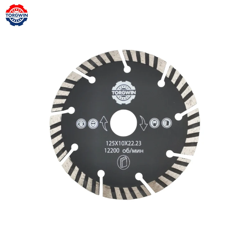125/180/230Mm * 22.23Mm Diamant Zaagblad Spiraalvormige Teet Droog Snijden Schijf Voor Marmer Beton porselein Tegel Graniet Quartz Stone