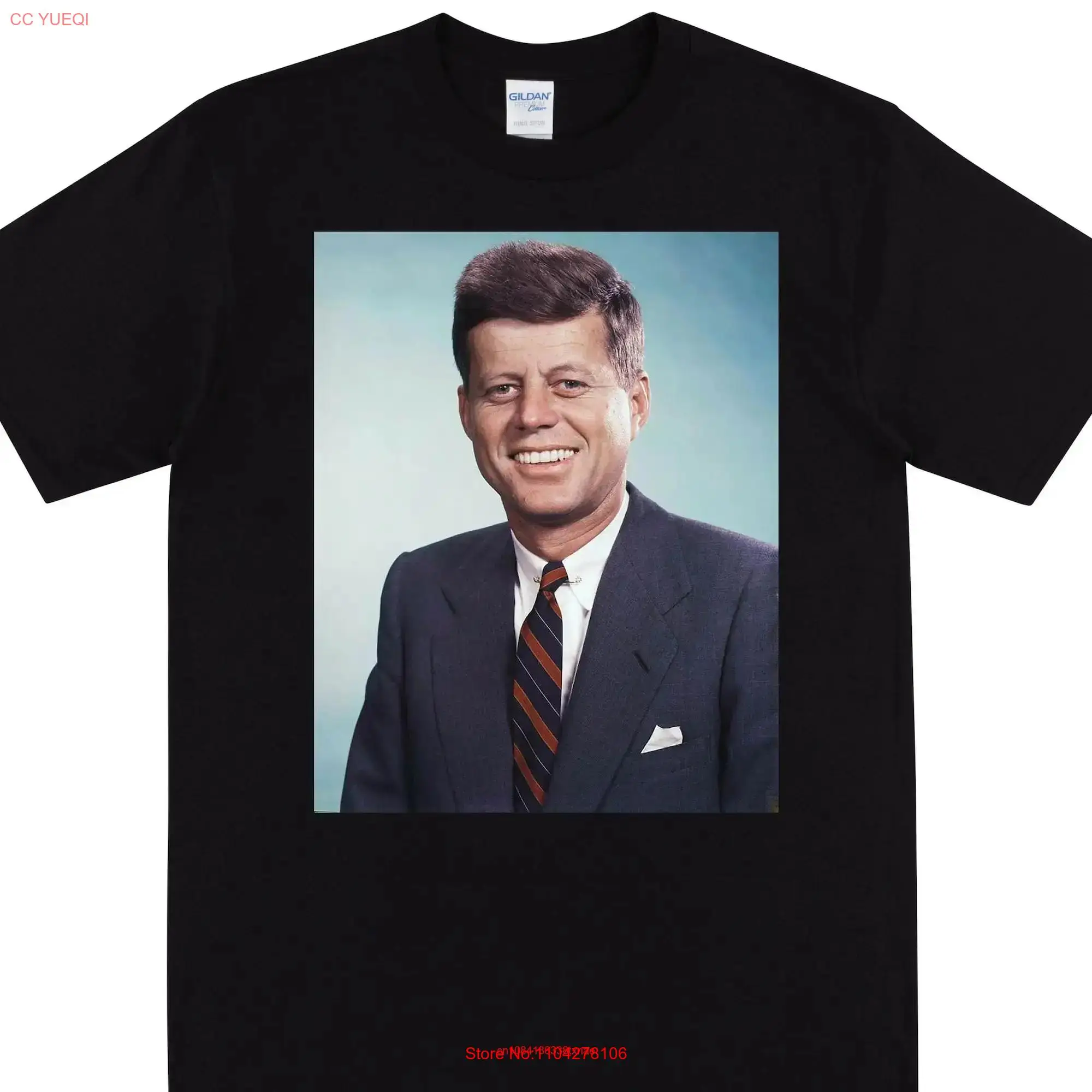 جون إف كينيدي تي شيرت الرئيس Vintage JFK الرابع من يوليو ريترو بأكمام طويلة أو قصيرة