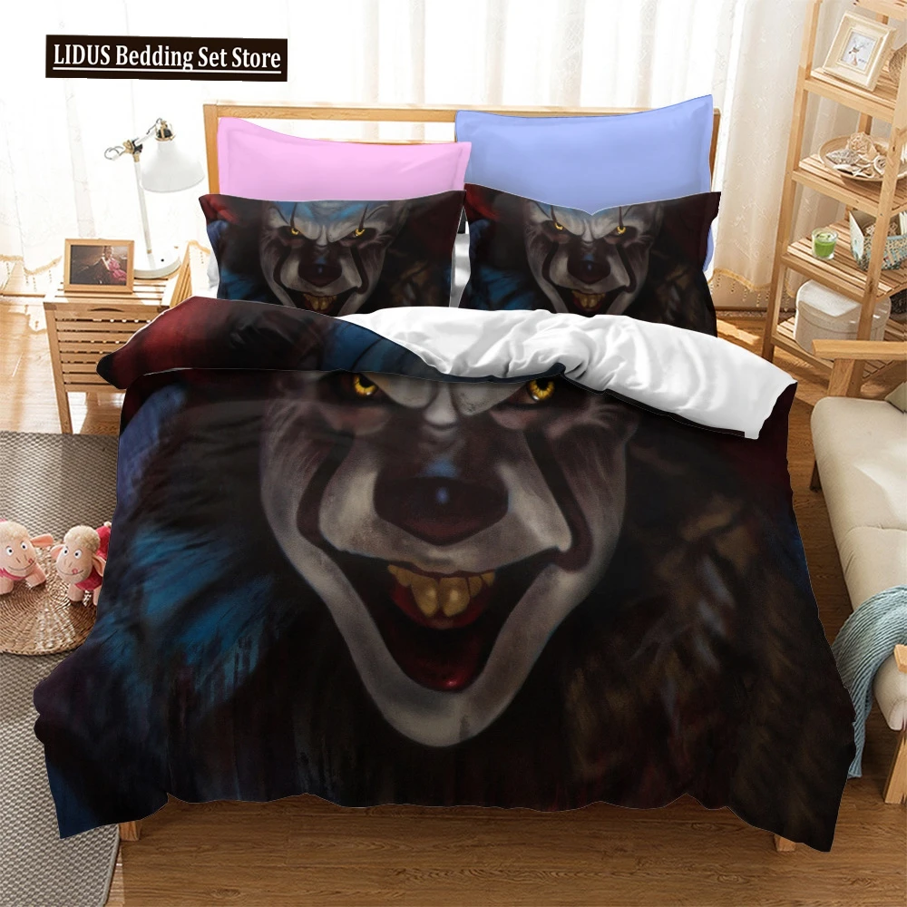 

IT 2 Bedding Set Clown Duvet Cover Sets Comforter Bed Linen Twin Queen King Single Size Dropshipping Horror Moive