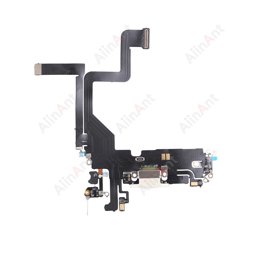 AiinAnt Buttom USB Mic Board Dock Charger Connector Fast Charging Port Flex Cable For iPhone 14 15 Pro Max Plus mini Phone Parts