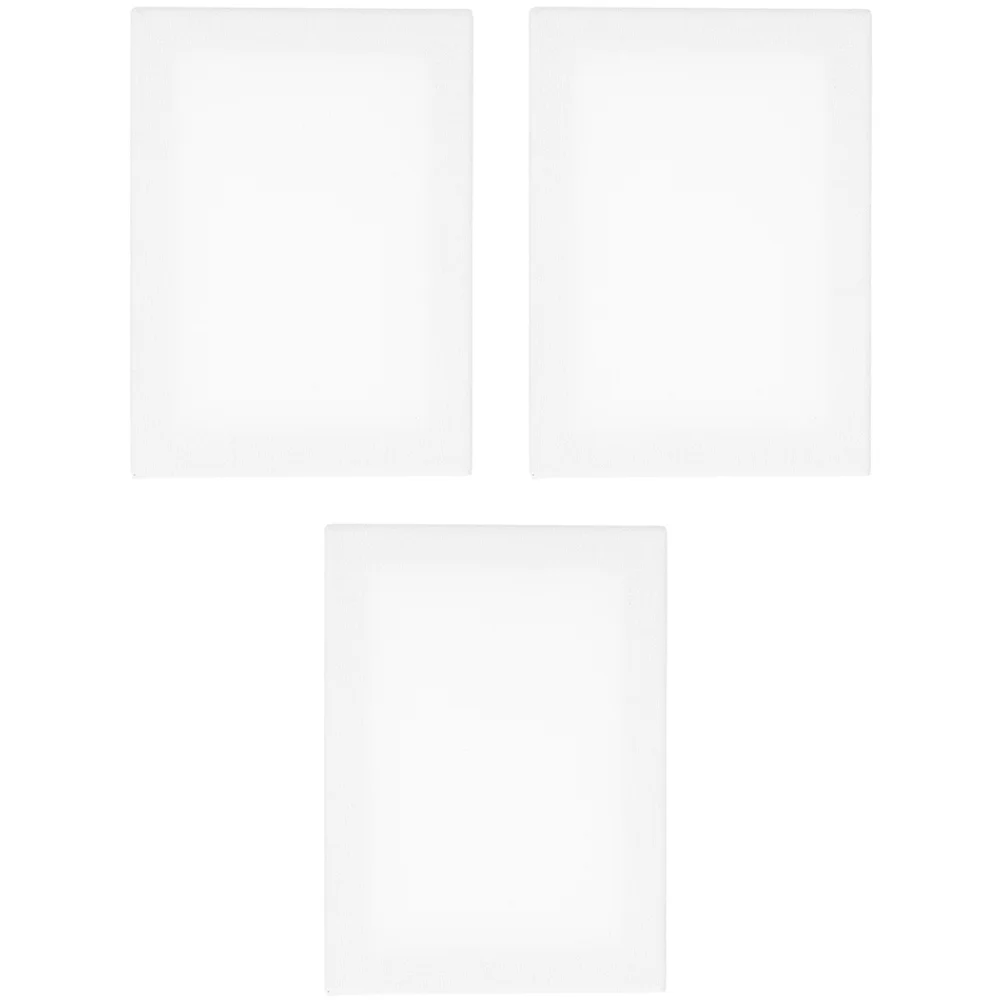 

3 Pcs Canvas Frame Oil Painting White Board Boards for Artists Drawing Wooden Blank Canvases Student