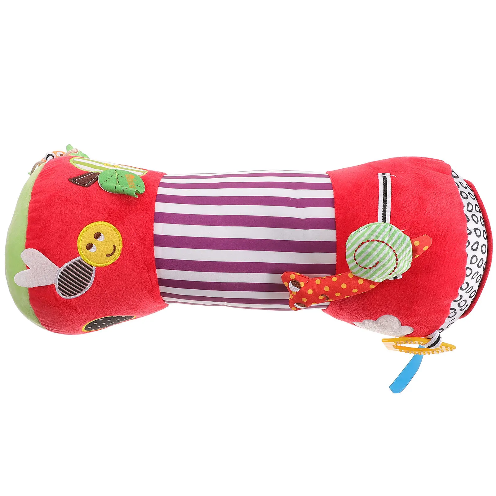 وسادة زحف للأطفال حديثي الولادة محشوة متعددة الوظائف باللون الأحمر الخمري تعزز التطور الصحي وسادة دوارة لحديثي الولادة