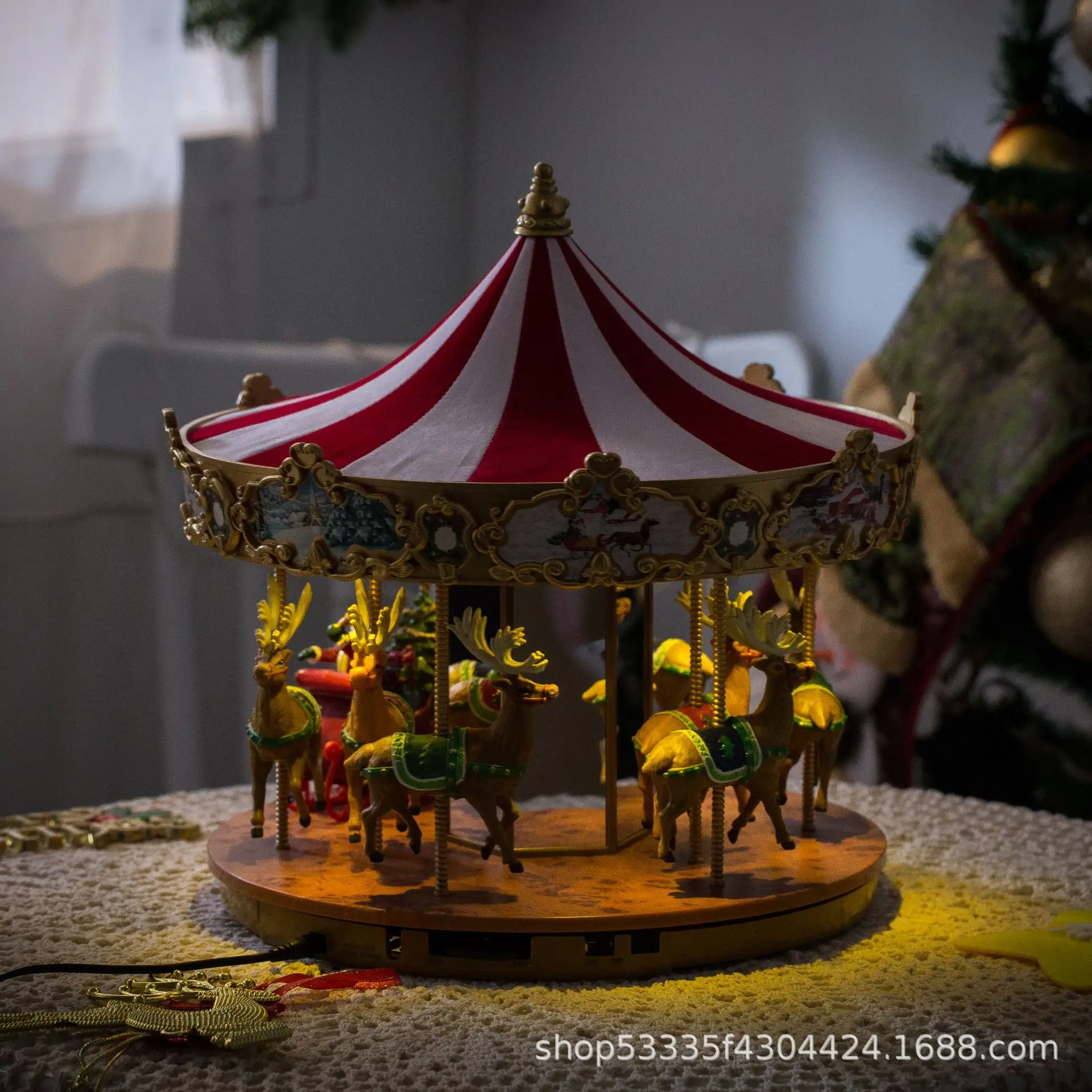 Feliz Natal Apresenta Music Box para sua namorada, Merry Go Round Birthday Gift, Xmas Presents