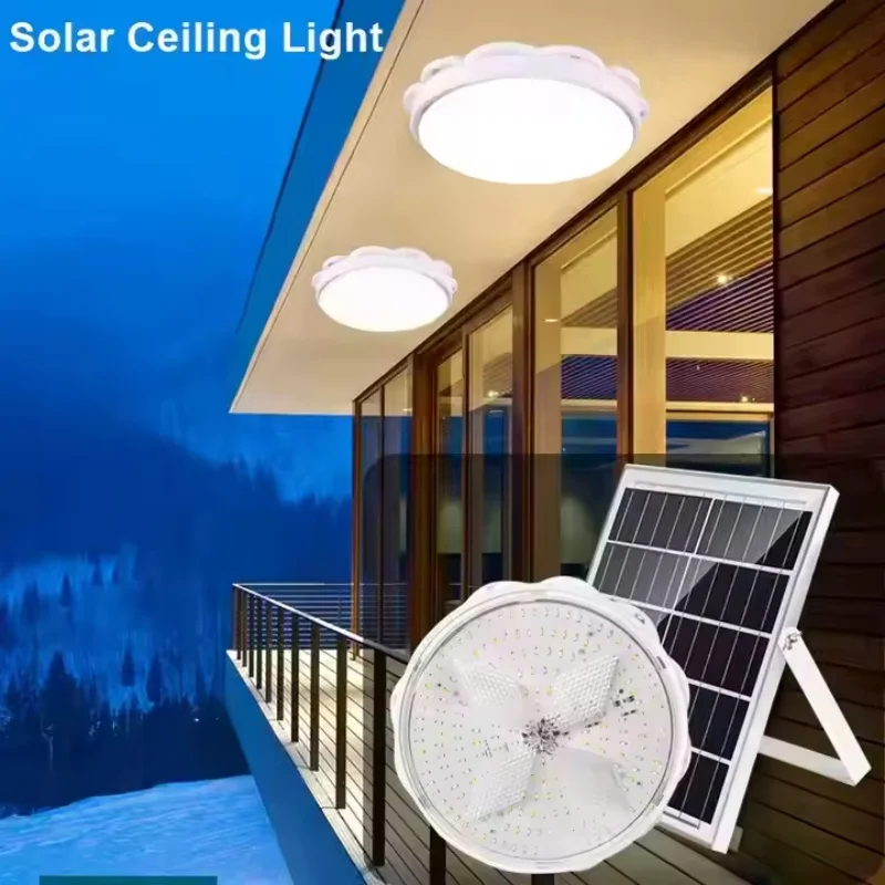 

Solar ceiling lamp indoor bedroom chandelier household balcony aisle living room LED high-power solar lamp